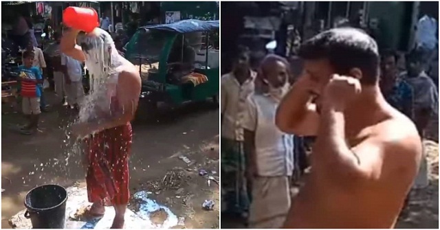 এবার দুধ দিয়ে গোসল করে রাজনীতি ছাড়ার ঘোষণা যুবলীগ নেতার