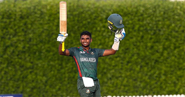 শিবলির  সেঞ্চুরি,আরব আমিরাতকে ২৮৩ রানের লক্ষ্য ছুঁড়ে দিল বাংলাদেশ