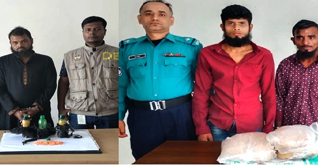  বরিশালে ইয়াবা ও গাঁজাসহ ৩ জন আটক
