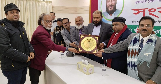 ঝালকাঠি জেলা পরিষদ চেয়ারম্যান খান সাইফুল্লাহ পনিরকে সংবর্ধনা