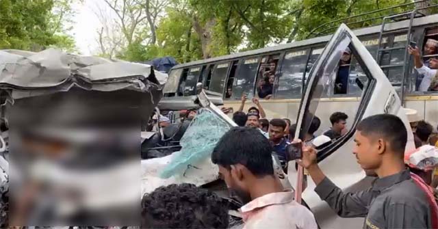গোপালগঞ্জে বাস-মাইক্রোবাসের মুখোমুখি সংঘর্ষ নিহত ৫