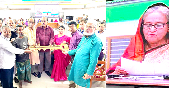ভাণ্ডারিয়ায় ১৬৬টি পরিবার পেল আশ্রয়ের ঠিকানা
