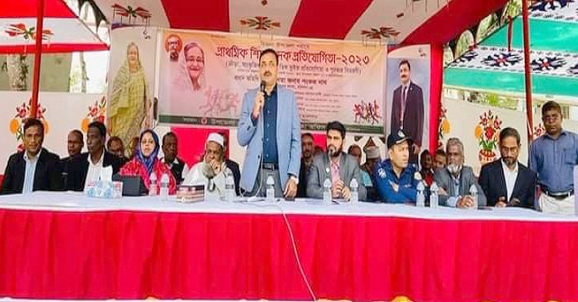 হিজলায় প্রাথমিক শিক্ষা পদক প্রতিযোগিতার উদ্বোধন