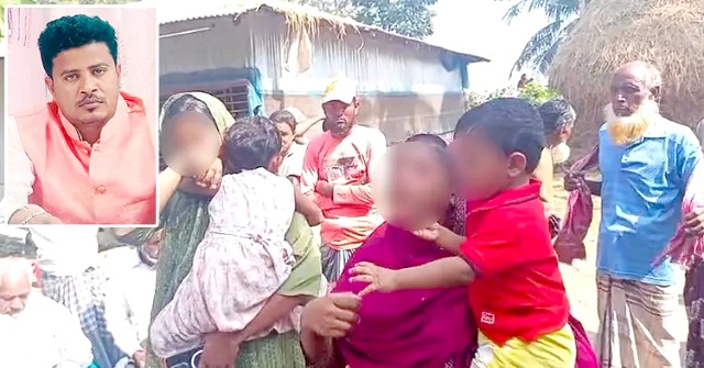 পটুয়াখালীতে স্ত্রীর স্বীকৃতি দাবিতে সন্তান নিয়ে ইউপি সদস্যের বাড়িতে ২ নারী