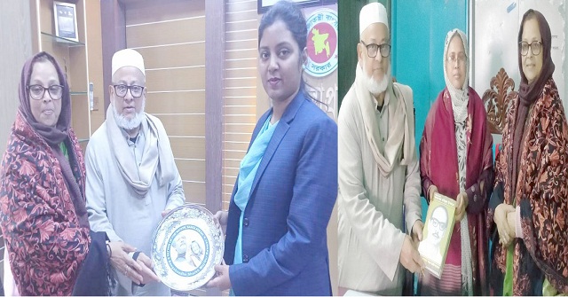 বানারীপাড়ায় ইউএনও ও কলেজ অধ্যক্ষের সাথে সাবেক এমপি মনির সৌজন্য সাক্ষাত 
