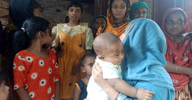 কান্না থামছে না শিশু হোসাইনের