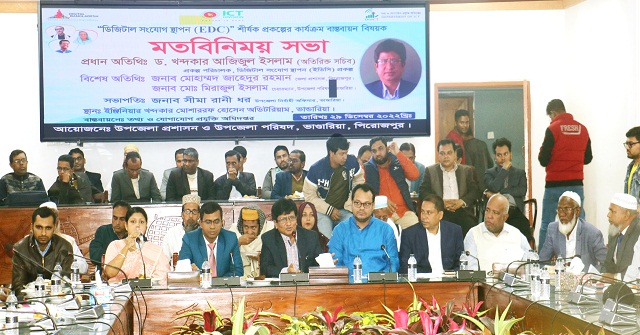 ভাণ্ডরিয়ায় ডিজিটাল সংযোগ স্থাপন বিষয়ে মতবিনিময় সভা