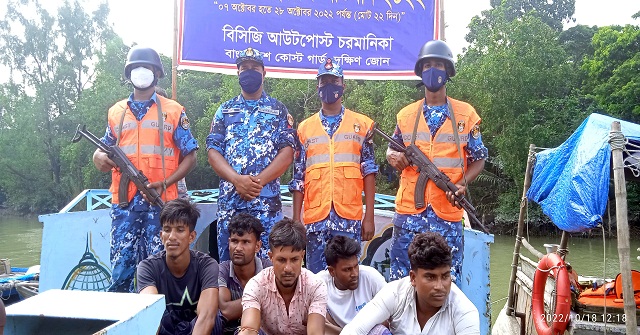 ভোলায় জাল ও ইলিশসহ ১৮ জেলে আটক