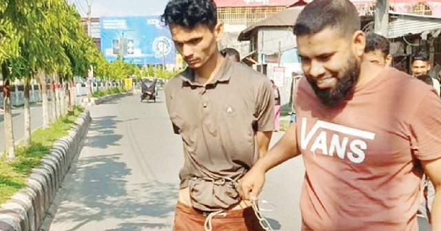 বরগুনায় চোর সন্দেহে শিকলে বেঁধে যুবককে নির্যাতন 