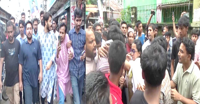 ঝালকাঠিতে এনসিপির পদযাত্রায় বৈষম্যবিরোধী ব্যানারে বাধা দেয়ার অভিযোগ