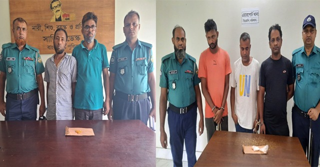 বরিশালে ১১৩ পিস ইয়াবাসহ ৫ মাদক ব্যবসায়ী আটক 