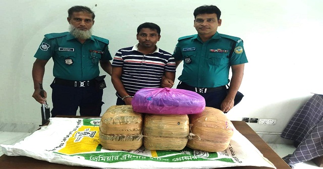 বরিশালে ১৪ কেজি গাঁজাসহ আটক ‍একজন 