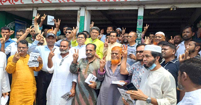 বানারীপাড়ায় মাওলাদ হোসেন সানাকে বিজয়ী করতে ১১ চেয়ারম্যান- মেয়রের গণসংযোগ