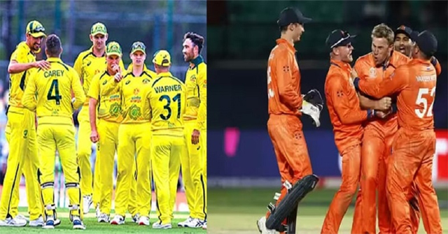 নেদারল্যান্ডের   বিপক্ষে ব্যাটিংয়ে অস্ট্রেলিয়া