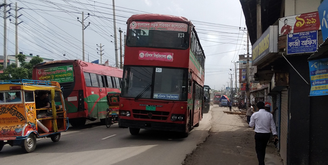 বরিশাল শহরে ১০ বছর ধরে বন্ধ দোতলা বাস সার্ভিস 