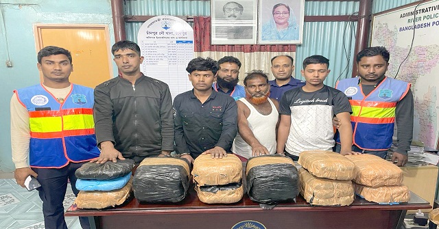 ২৬ কেজি গাঁজাসহ হিজলার ৪ মাদক কারবারি আটক