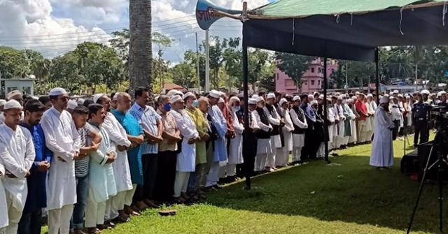 পিরোজপুরে সংসদ সদস্য এ্যানি রহমানের জানাজা সম্পন্ন