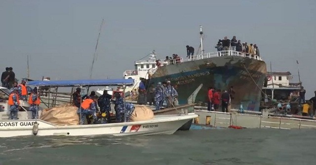 ভোলায় ডুবে যাওয়া তেলবাহী জাহাজ ৭ দিন পর উদ্ধার