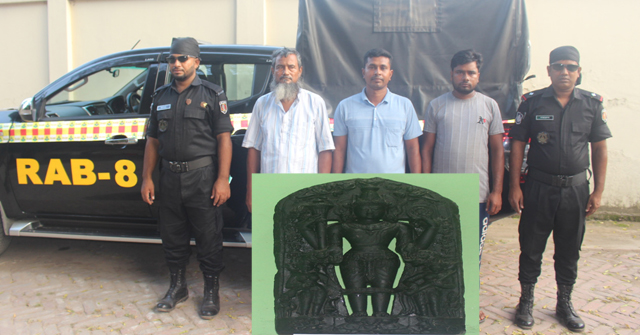 ১০ কোটি টাকার বিষ্ণু মূর্তি উদ্ধার করেছে র‌্যাব