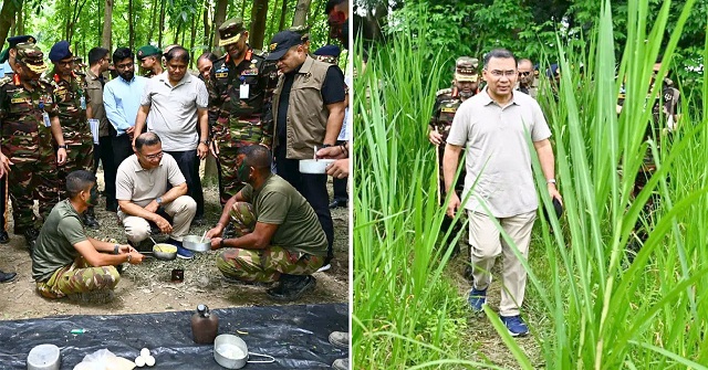 সেনাবাহিনীর গ্রীষ্মকালীন মহড়া আকস্মিক পরিদর্শন করলেন প্রধানমন্ত্রী