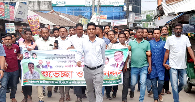 মঠবাড়িয়ায় বিএনপির আনন্দ মিছিল