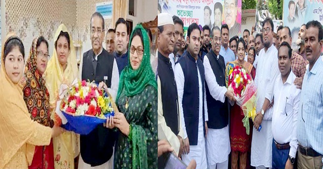 উজিরপুরে মহিলা আওয়ামী লীগ সভাপতির বাসায় আবুল হাসানাত আব্দুল্লাহ