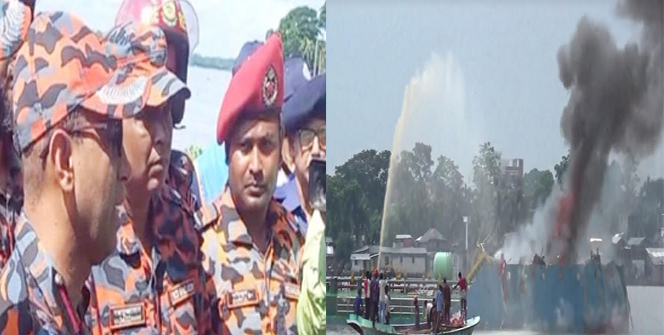 স্টাফদের অদক্ষতায় ঝালকাঠিতে জাহাজ বিস্ফোরণ-ফায়ার সার্ভিস