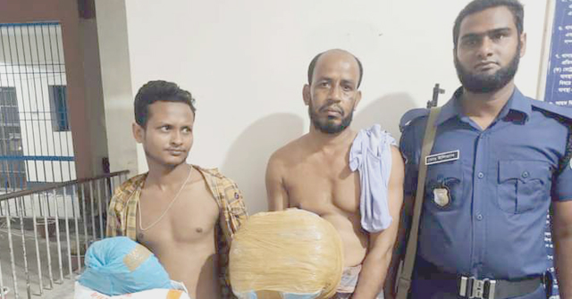মঠবাড়িয়ায় ৫ কেজি গাঁজাসহ দুই মাদক ব্যবসায়ী গ্রেপ্তার