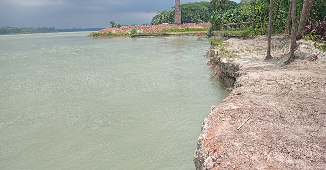 নদী ভাঙ্গনের ঝুঁকিতে রহমতপুর-মীরগঞ্জ সড়ক! 