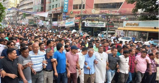 বরিশালে নেতাকর্মীদের ওপর হামলার প্রতিবাদে ঢাকায় বিএনপির বিক্ষোভ