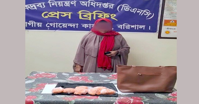 বাবুগঞ্জে ৭ হাজার পিস ইয়াবাসহ নারী মাদক ব্যবসায়ী গ্রেফতার