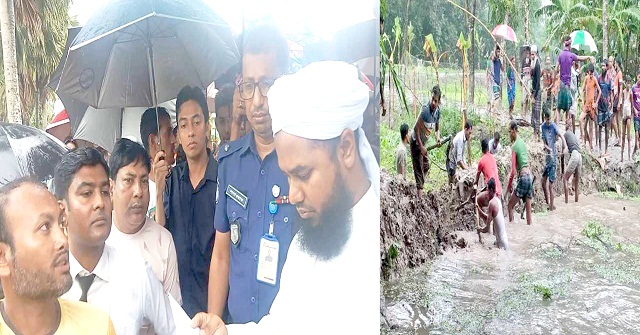 আমতলীতে প্রভাবশালীর কবল থেকে খাল দখল মুক্ত 