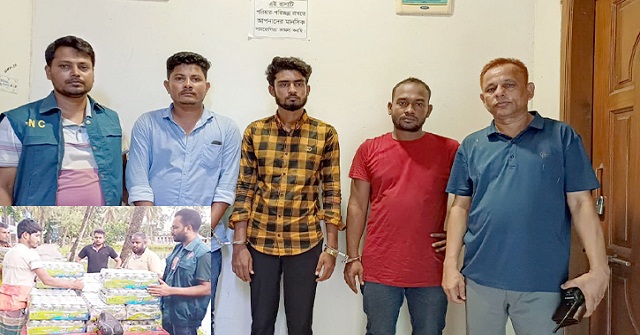 পটুয়াখালীতে ২৭ হাজার ক্যান নিষিদ্ধ বিয়ারসহ আটক ৩