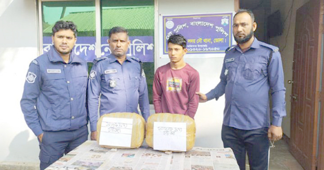 ভোলায় চার কেজি গাঁজাসহ মাদক কারবারি আটক