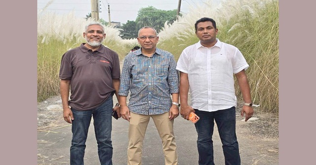 কাউনিয়া বিসিক কাশবন ঘুরে গেলেন যুবদল নেতা মোনায়েম মুন্না