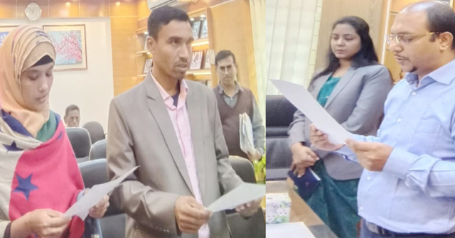 বানারীপাড়ায় দুই ইউপি সদস্যের শপথ গ্রহণ
