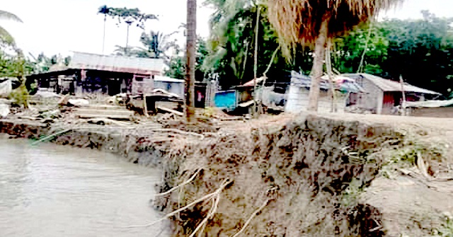 দুমকীতে পায়রার ভাঙনে অর্ধশত বসতঘর বিলীন