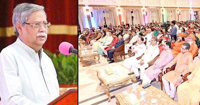 ধর্ম-বর্ণ নির্বিশেষে সবাইকে একসঙ্গে কাজ করার আহ্বান রাষ্ট্রপতির