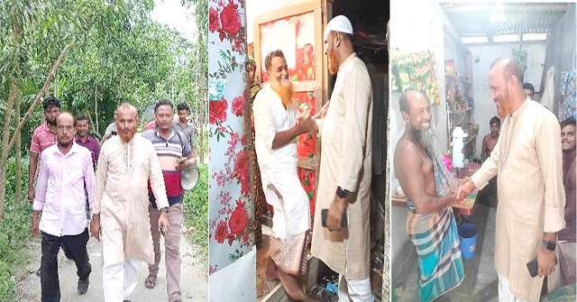 প্রতীক পেয়ে ভোটারের দ্বারে-দ্বারে জাহাঙ্গীর বিশ্বাস
