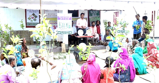  ঝালকাঠিতে আশ্রায়ণ প্রকল্পের বাসিন্দাদের ফলের চারা ও শাক সবজির বীজ বিতরণ